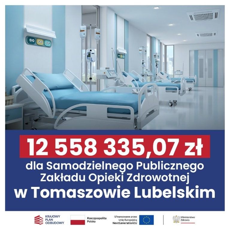 12 558 335 zł dla SP ZOZ w Tomaszowie Lubelskim