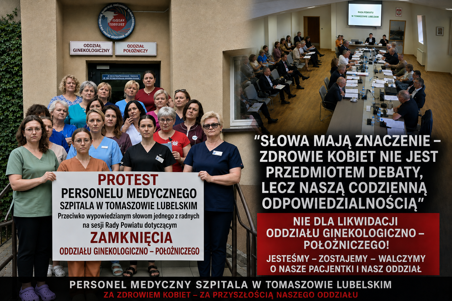 Protest personelu medycznego Oddziału Ginekologiczno-Położniczego wobec wypowiedzi Andrzeja Kaczora…