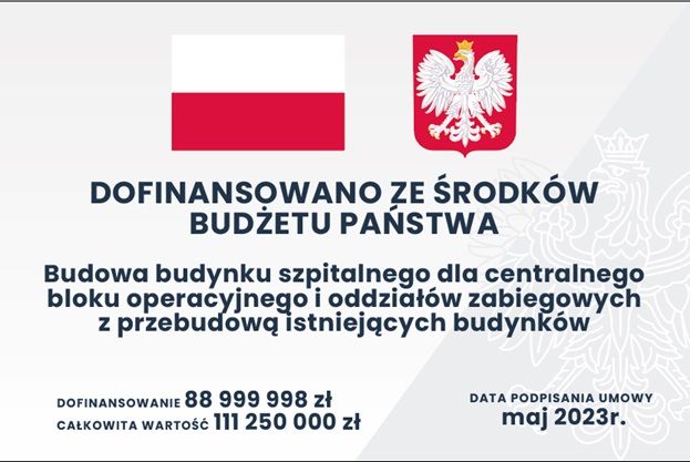 
Samodzielny Publiczny Zespół Opieki Zdrowotnej w Tomaszowie Lubelskim realizuje zadanie dofinan...