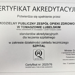 Certyfikat Akredytacyjny 2025/76